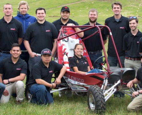 Chico state racing team group photo.