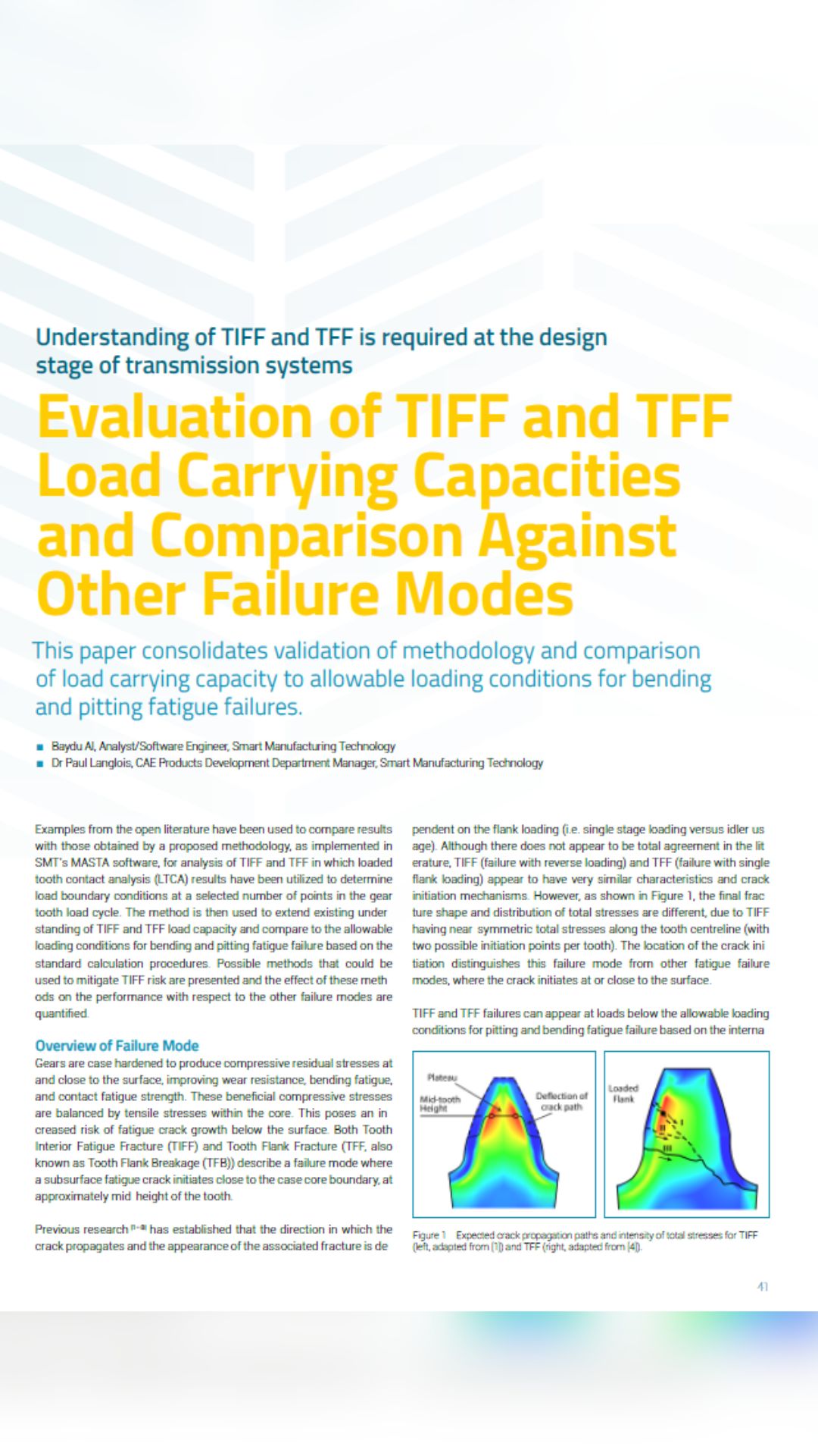 CTI 2016 Evaluation of TIFF and TFF Load Carrying Capacities and Comparison Against Other Failure Modes article.