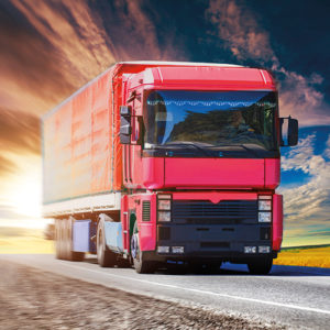 Heavy auto - lorry on highway.