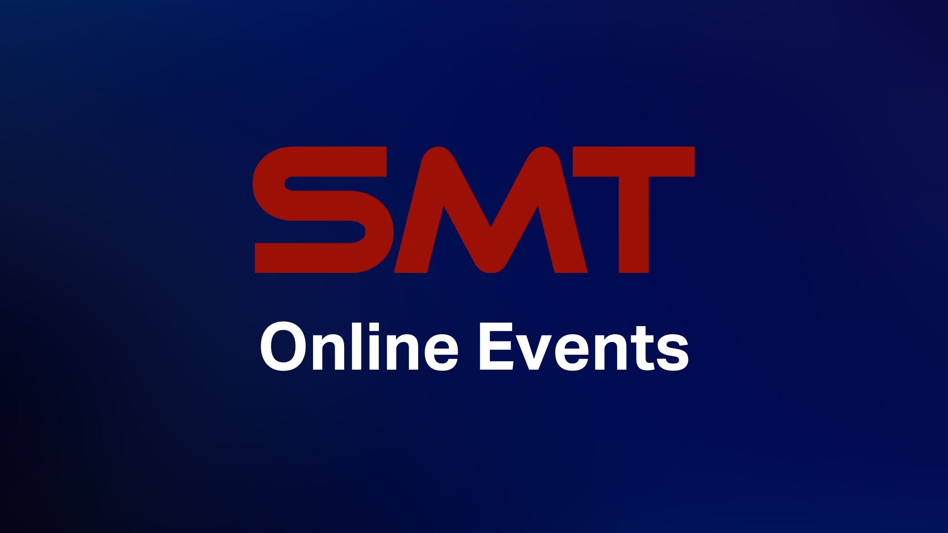 SMT Online Events logo.