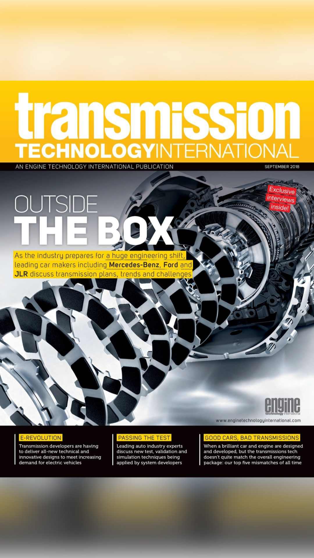 Transmission Technology International September 2018 Front Cover.