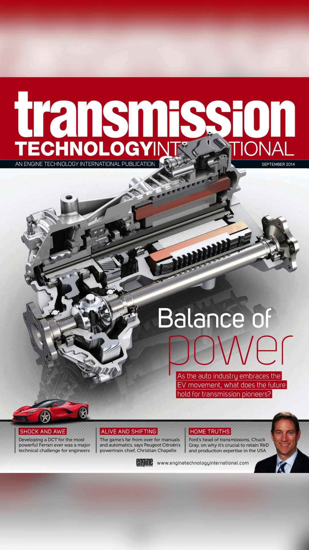Transmission Technology International September 2014 'Balance of Power' front cover.