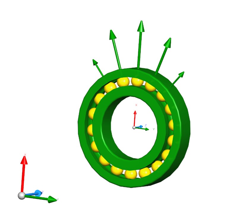 A bearing under radial load